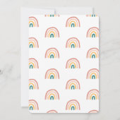 Rainbow Colorful Baby 1st Birthday Kaart (Achterkant)