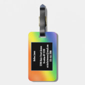 Rainbow Colorful Bagagelabel (Achterkant verticaal)