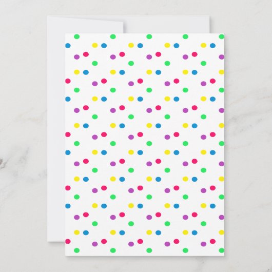 Rainbow Colorful Birthday Kaart (Achterkant)