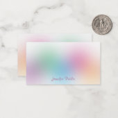 Rainbow Colorful Calligraphy Monogram Sjabloon (Voorkant / Achterkant in situ)