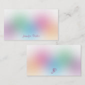Rainbow Colorful Calligraphy Monogram Sjabloon (Voorkant / Achterkant)