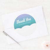 Rainbow Colorful Cloud Hartelijk dank Ronde Sticker (Envelop)