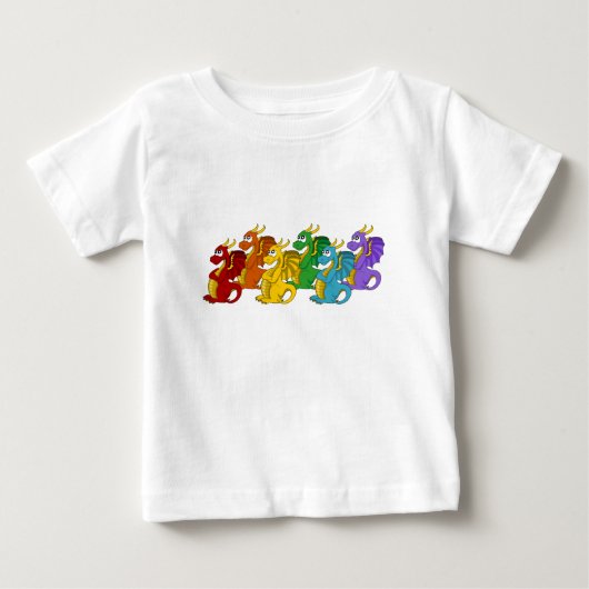 Rainbow colorful dragons cartoon (Voorkant)