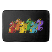 Rainbow colorful dragons cartoon  badmat (Voorkant)