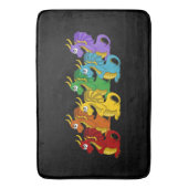 Rainbow colorful dragons cartoon  badmat (Voorkant Verticaal)