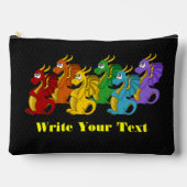 Rainbow colorful dragons cartoon etui (Voorkant)