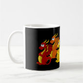 Rainbow colorful dragons cartoon  koffiemok (Links)