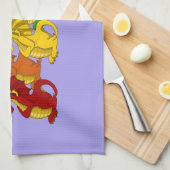 Rainbow colorful dragons cartoon  theedoek (Quarter Fold)