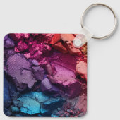 Rainbow Colorful Eyeshadow Cosmetologist Keychain (Achterkant)