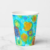 Rainbow colorful frogs cup papieren bekers (Achterkant)