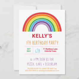 Rainbow Colorful Girls Birthday Party