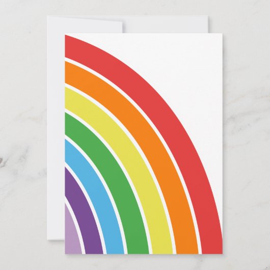 Rainbow Colorful Girls Birthday Party Kaart (Achterkant)