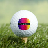 Rainbow Colorful Message Golf Balls Golfballen (Insitu Shirt)