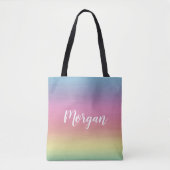 Rainbow Colorful Pastel Tote Bag (Voorkant)
