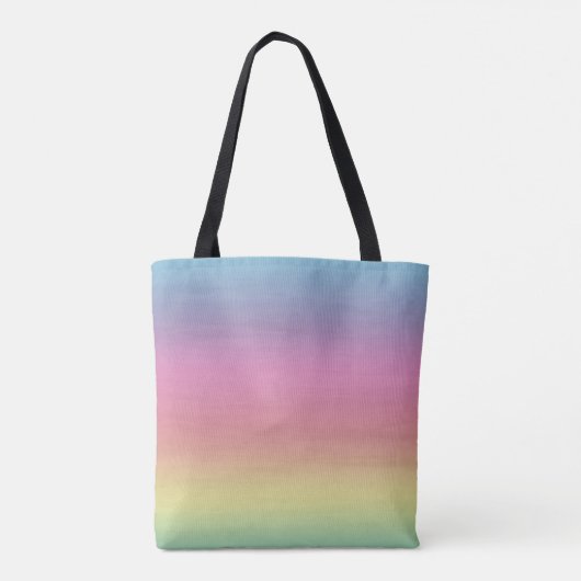 Rainbow Colorful Pastel Tote Bag (Achterkant)