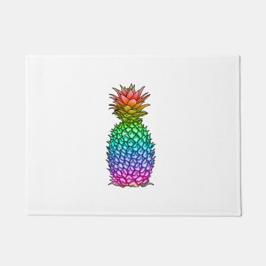 Rainbow Colorful Pineappel Deurmat (Voorkant)