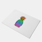 Rainbow Colorful Pineappel Deurmat (Schuin)