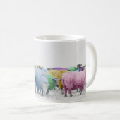Rainbow Colorful Sheep Koffiemok (Voorkant rechts)