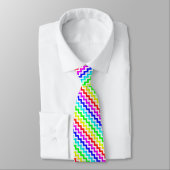 Rainbow Colorful White Chevron Stropdas (Gebonden)