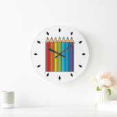Rainbow Coloring Pencils Grote Klok (Huis)