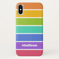 Rainbow Colors aangepaste naam telefoonhoesjes