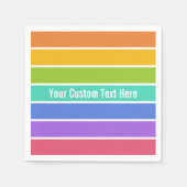 Rainbow Colors aangepaste papieren servetten (Voorkant)