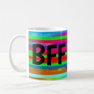 RAINBOW COLORS BEST FRIEND BFF COFFEE MUGS KOFFIEMOK