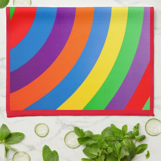 RAINBOW COLORS BRIGHT BIG SHARP THEEDOEK (Gevouwen)