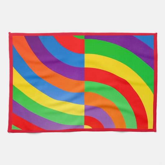 RAINBOW COLORS BRIGHT BIG SHARP THEEDOEK (Horizontaal)
