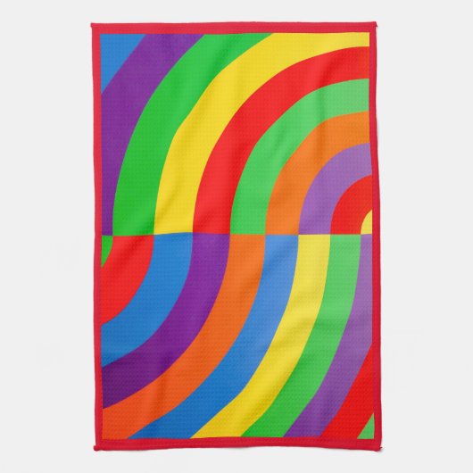 RAINBOW COLORS BRIGHT BIG SHARP THEEDOEK (Verticaal)