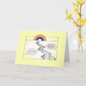 Rainbow Colors CHASM Relatie Wenskaart Kaart (Gele Bloem)