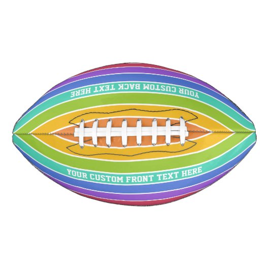 Rainbow Colors custom football (Voorkant)