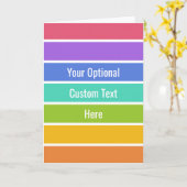 Rainbow Colors custom greeting card Kaart (Gele Bloem)