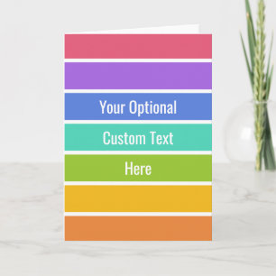 Rainbow Colors custom greeting card Kaart