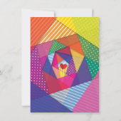 Rainbow Colors Festival Themed 30th Birthday Party Kaart (Achterkant)