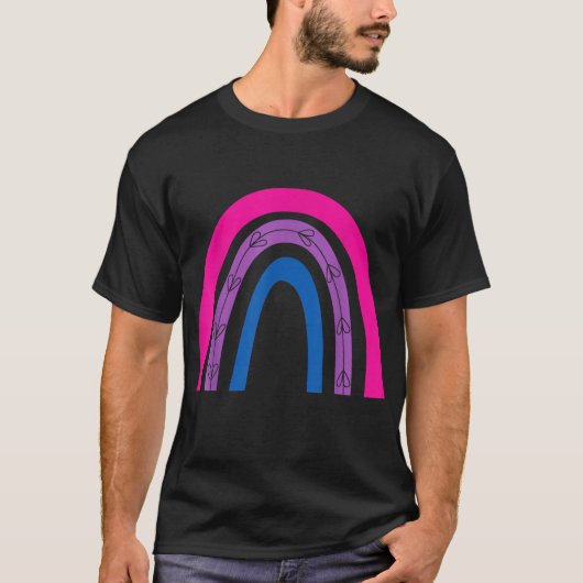 Rainbow Colors Flag Pride Biseual Bi T-shirt (Voorkant)