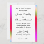 Rainbow Colors Gay Wedding Invitation Kaart (Voorkant)