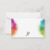 Rainbow Colors Hand Script Monogram Sjabloon (Achterkant)