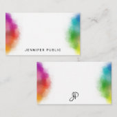 Rainbow Colors Hand Script Monogram Sjabloon (Voorkant / Achterkant)