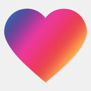 Rainbow Colors Heart Sticker