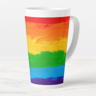 Rainbow Colors LGBT Pride Latte Mok – Homo Lesbisc