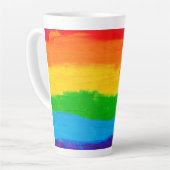 Rainbow Colors LGBT Pride Latte Mok – Homo Lesbisc (Linkerhoek)