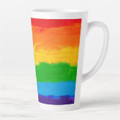 Rainbow Colors LGBT Pride Latte Mok – Homo Lesbisc (Rechts)
