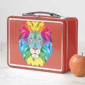 Rainbow Colors Lion Head (In situ)