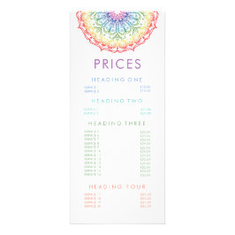 Rainbow Colors Mandala Winkel Menu Winkel Lijst me
