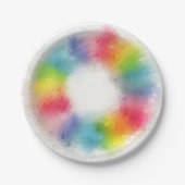 Rainbow Colors Modern Elegant Trendy Sjabloon Papieren Bordje (Voorkant)