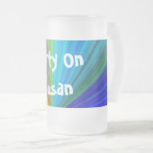 Rainbow Colors Party on Jouw naam Matglas Bierpul (Voorkant rechts)