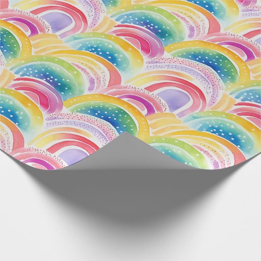  Rainbow Colors Pattern  Cadeaupapier (Hoek)
