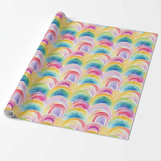 Rainbow Colors Pattern  Cadeaupapier (Uitgerold)