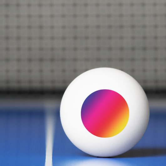 Rainbow Colors Ping Pong Ball (Net)